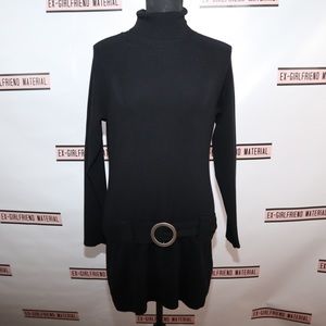 International Concepts Black Sweater Dress Size L